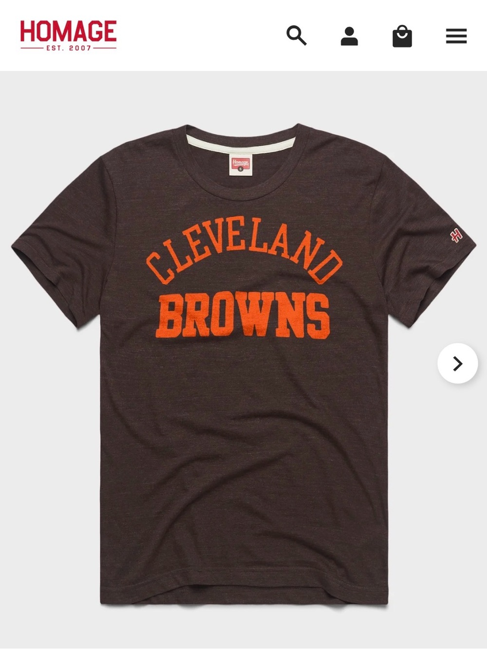 Cleveland Browns Homage T Shirt large